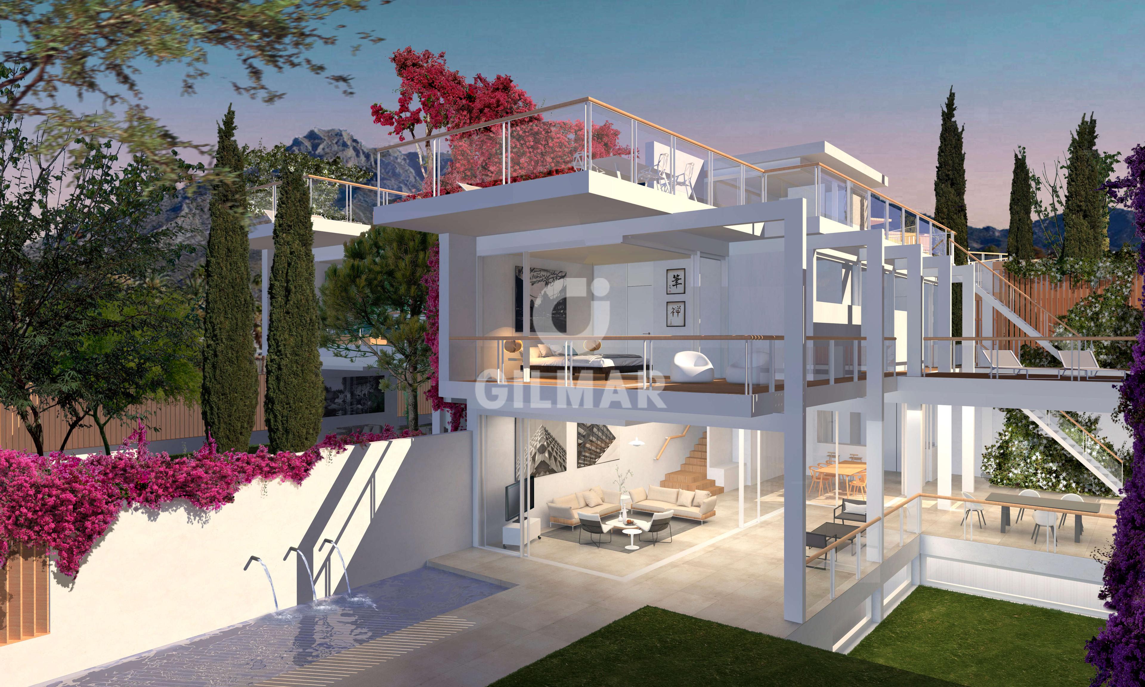 Villa Moderna con Vistas al Mar en Valdeolletas, Marbella