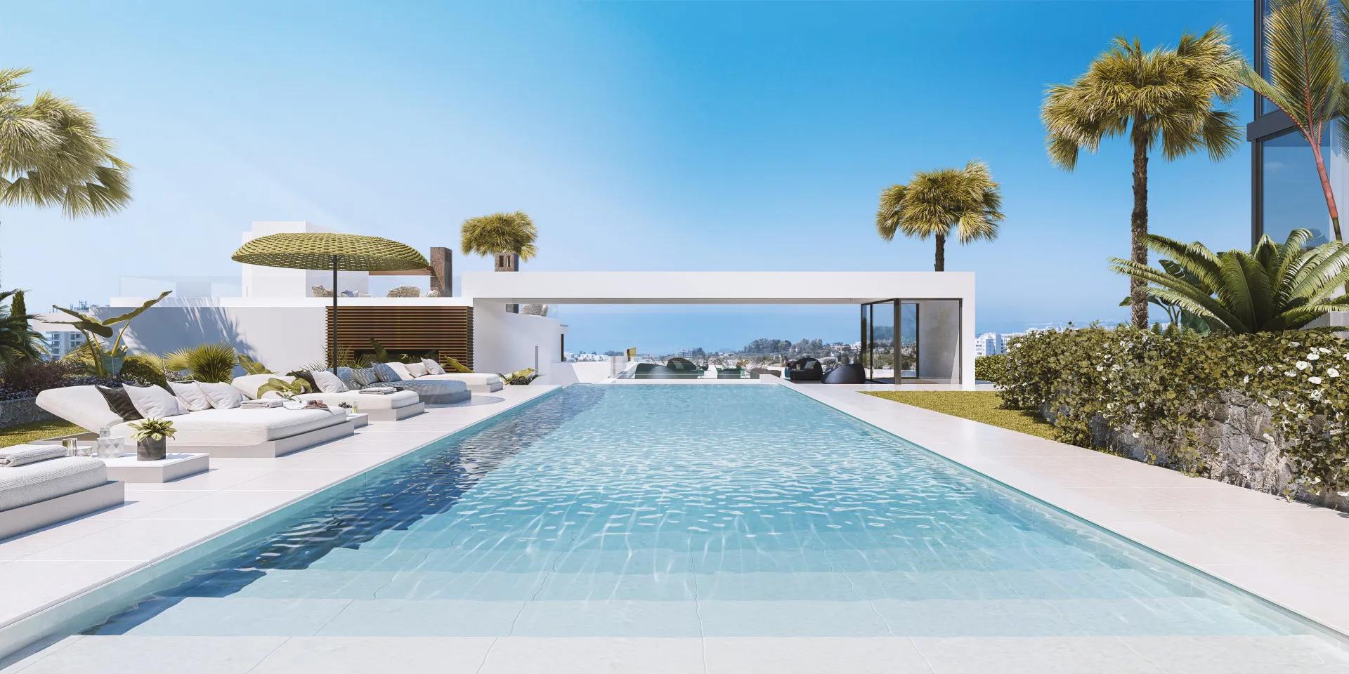 Complejo de 27 casas con vistas al mar y piscina privada