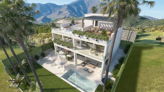 Imagen 4 de Villas con piscina privada y vistas al golf y al mar en Estepona Golf