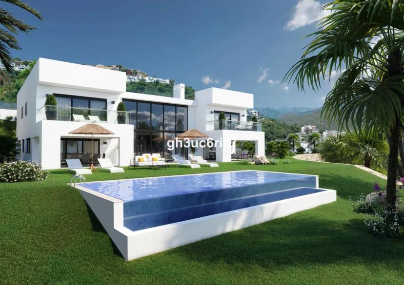 Villa en construcción con vistas al mar y piscina infinita en La Mairena image 2