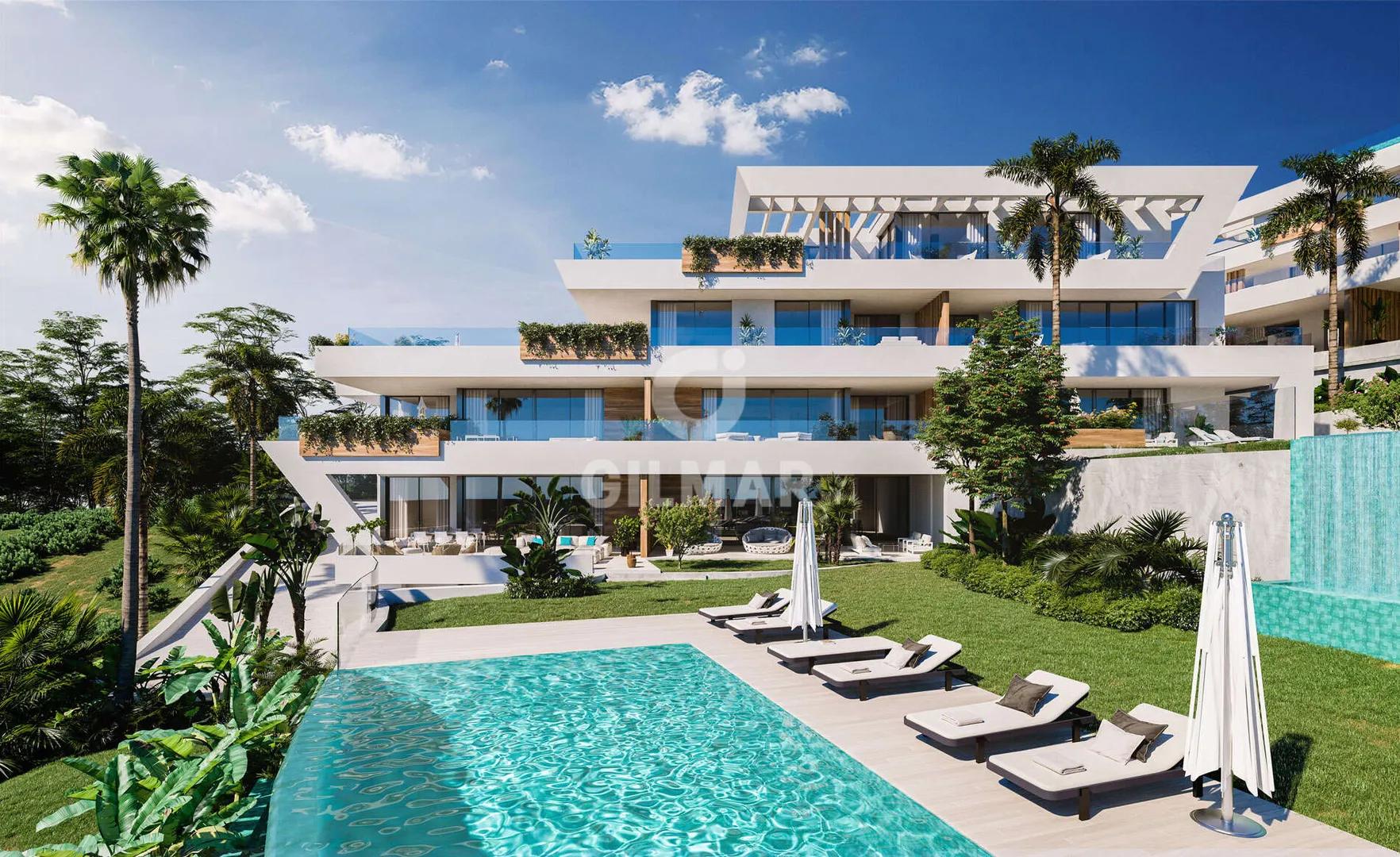 Modern Apartment on the Front Line of Golf with Sea Views in Marbella